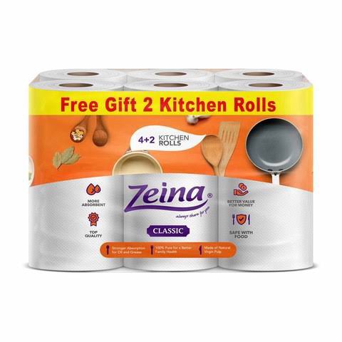 Zeina 6-Roll Kitchen Towels