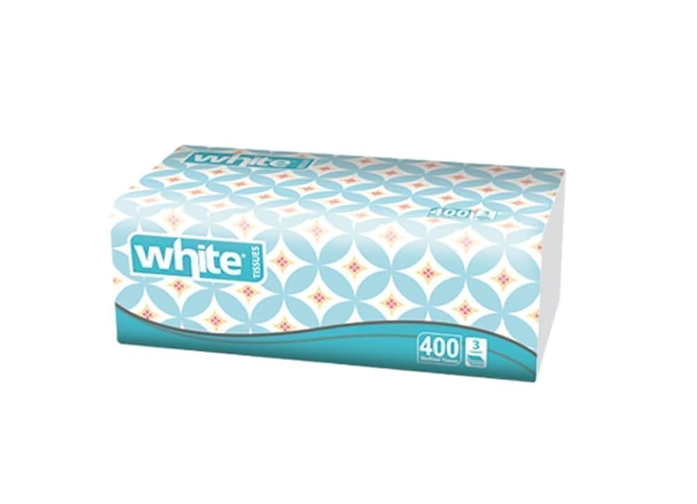 White Facial Tissue 400 Sheets