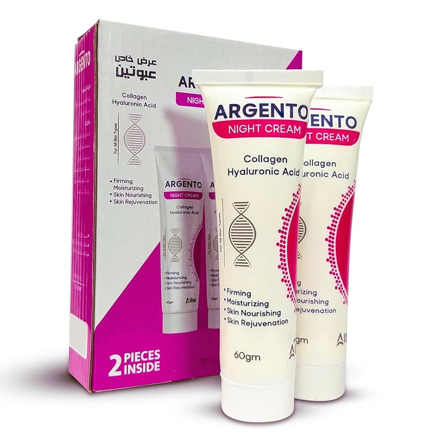 Argento Night Cream Collagen & Hyaluronic Acid (Available In 25G, 30G, Or 60G)