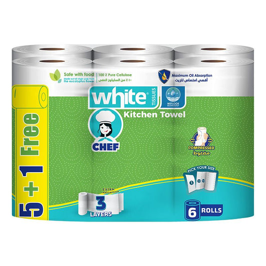 White مناديل مطبخ 6 رول
