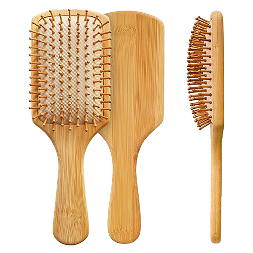 Wooden Hairbrush With Beaded Tips