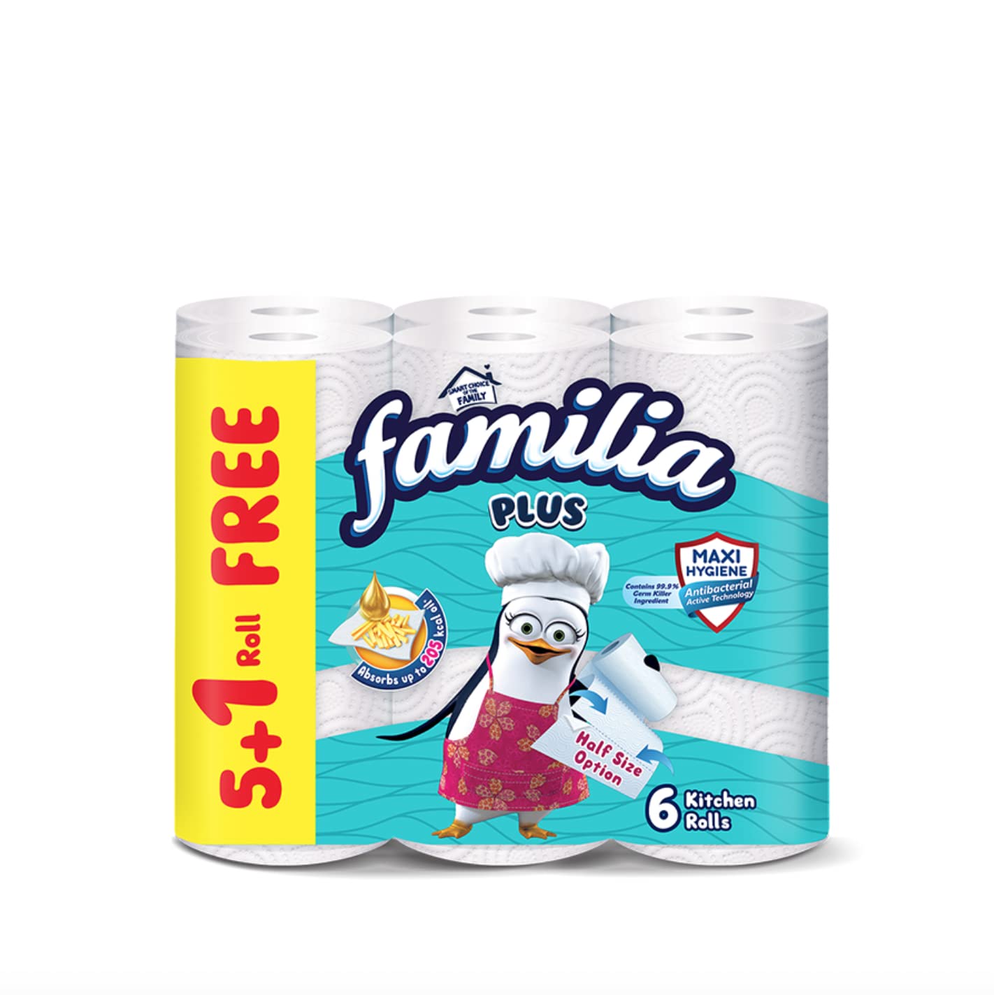 Familia Blue Kitchen Towels  6 Rolls