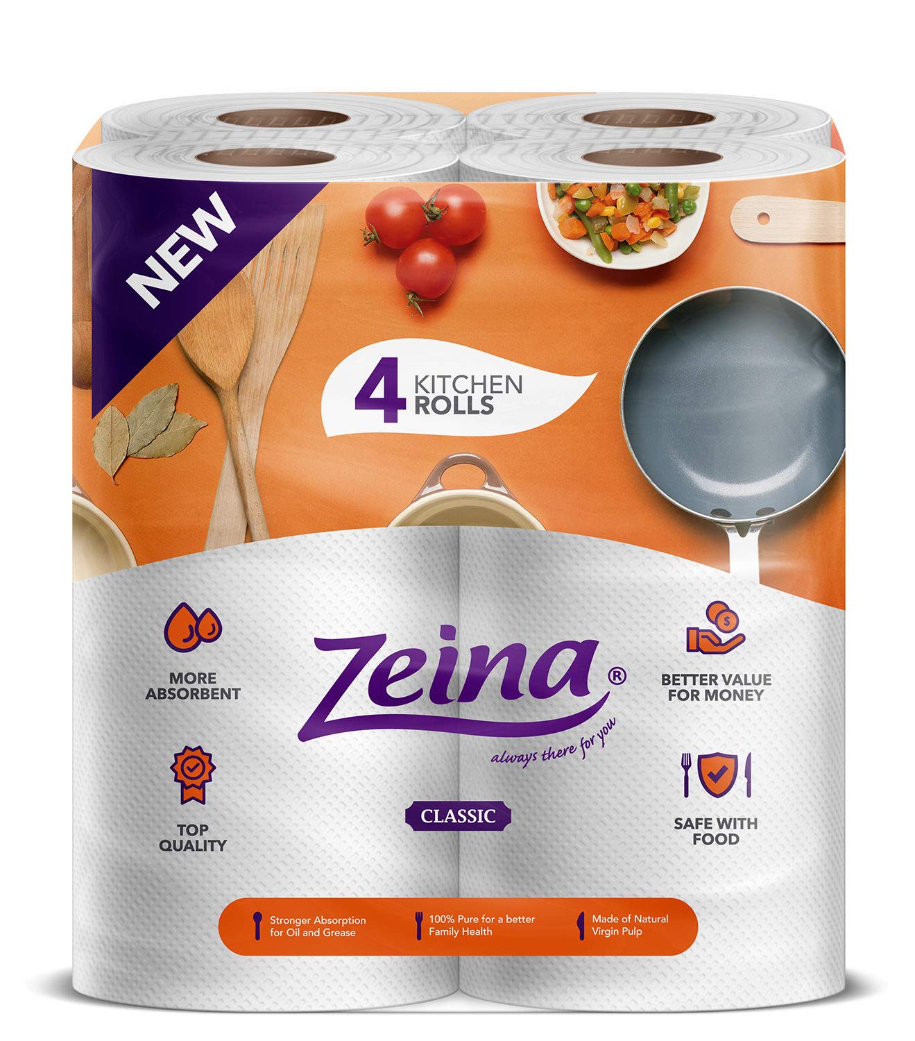 Zeina Extra Kitchen Roll  4 Rolls
