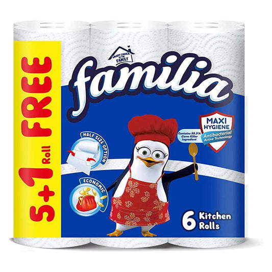 Familia Blue Kitchen Towels  6 Rolls