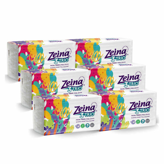 Zeina Facial Tissues  3 Packs Of 500 Sheets